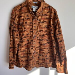 Duluth Trading Co. Free Swingin' Flannel Untucked Shirt Relaxed Fit Shirt (L)